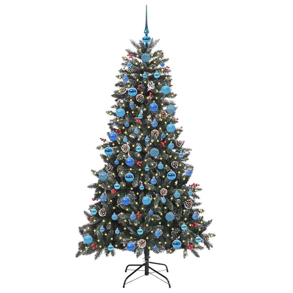 Vidaxl kunstkerstboom met 300 led groen 180 cm pvc en plastic en staal