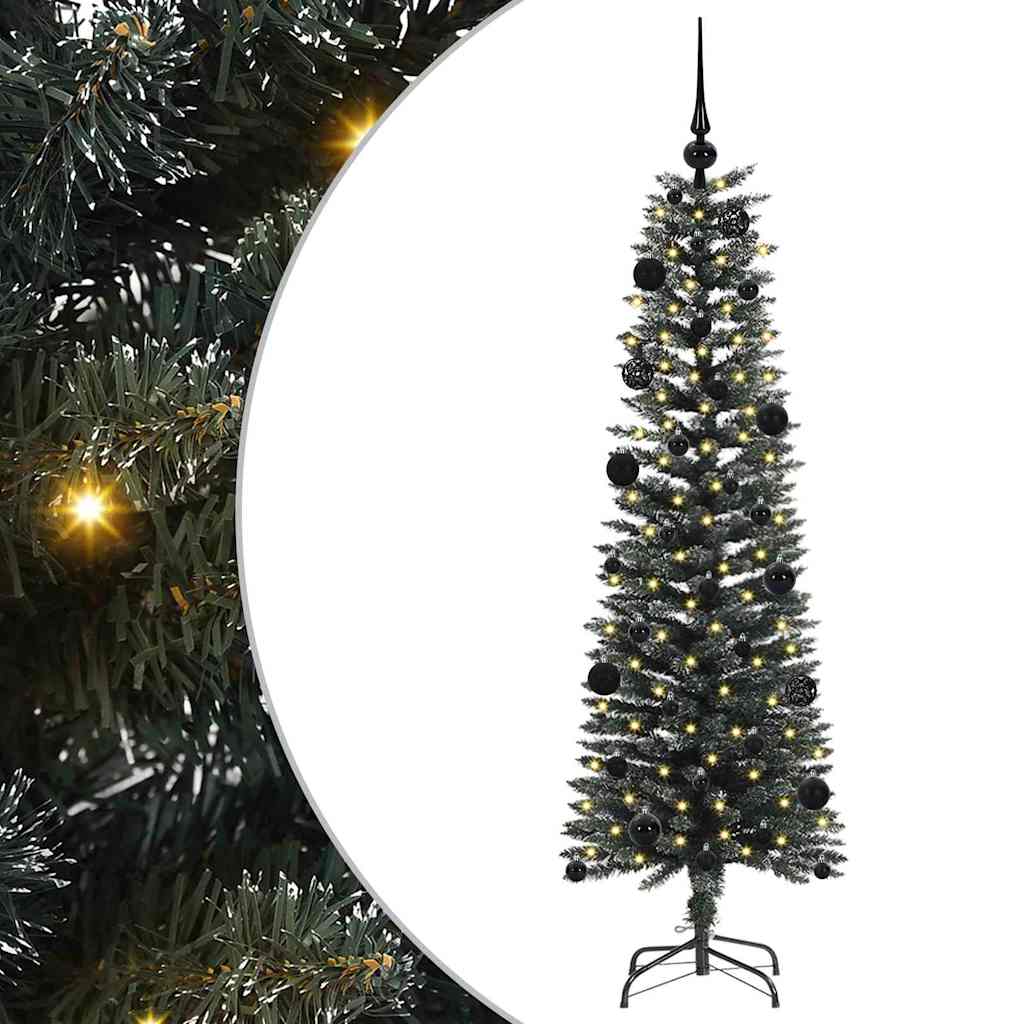 Vidaxl kunstkerstboom met 150 led groen 150 cm pvc en plastic en staal