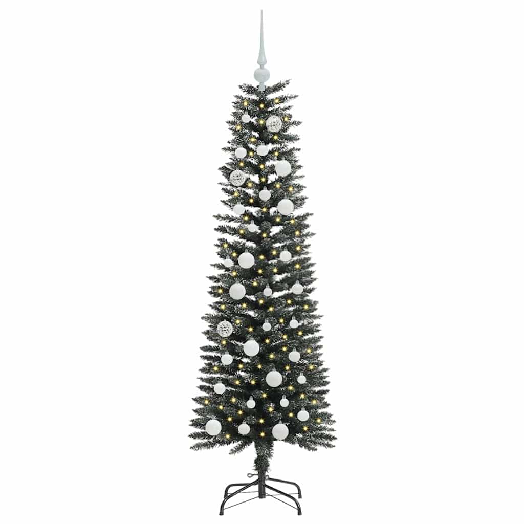 Vidaxl kunstkerstboom met 150 led groen 150 cm pvc en plastic en staal