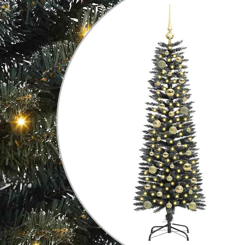 Vidaxl kunstkerstboom met 150 led groen 150 cm pvc en plastic en staal