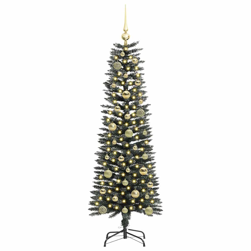 Vidaxl kunstkerstboom met 150 led groen 150 cm pvc en plastic en staal