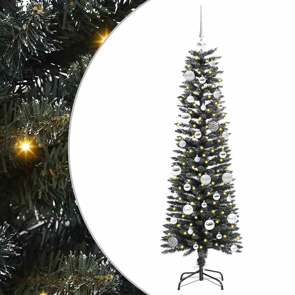 Vidaxl kunstkerstboom met 150 led groen 150 cm pvc en plastic en staal