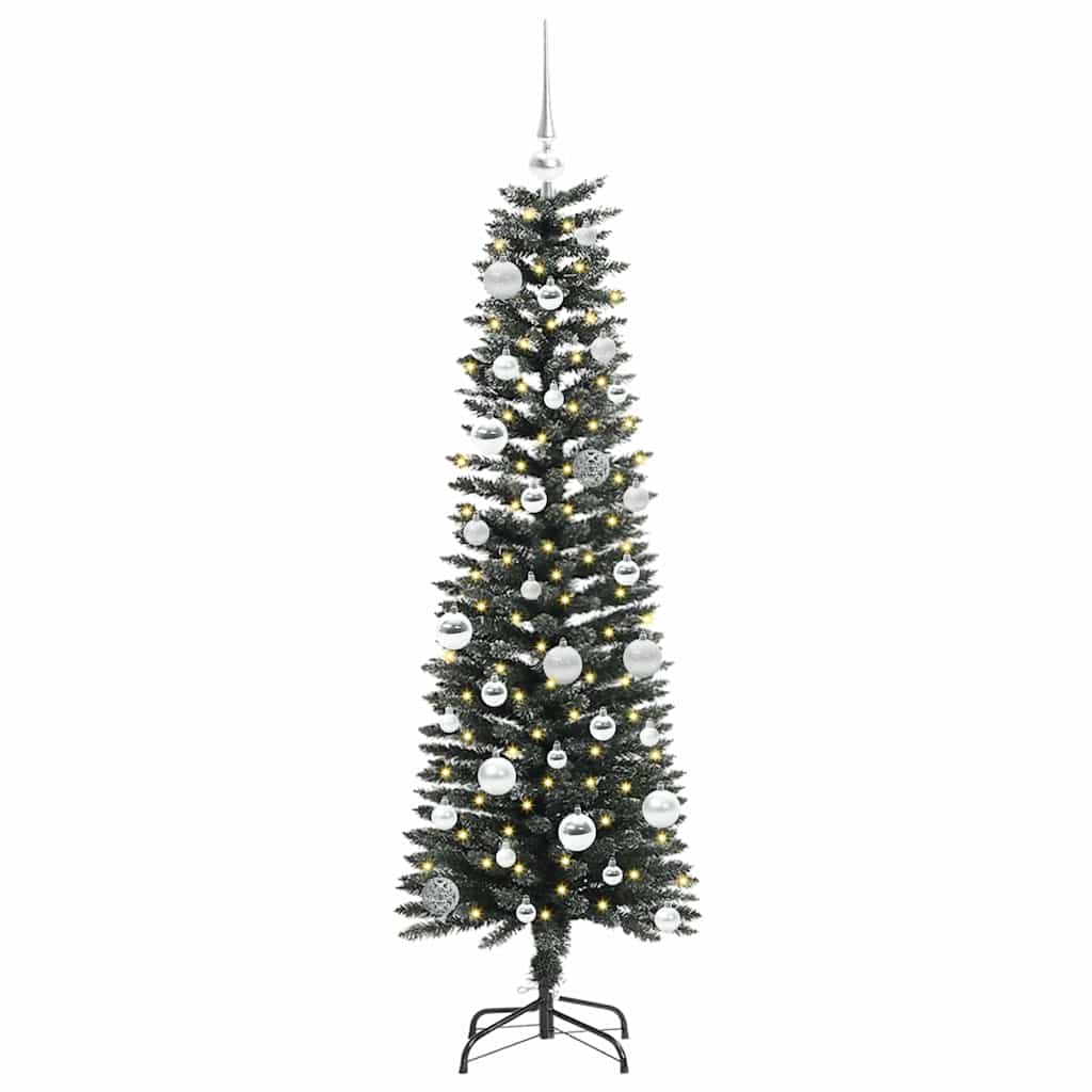 Vidaxl kunstkerstboom met 150 led groen 150 cm pvc en plastic en staal