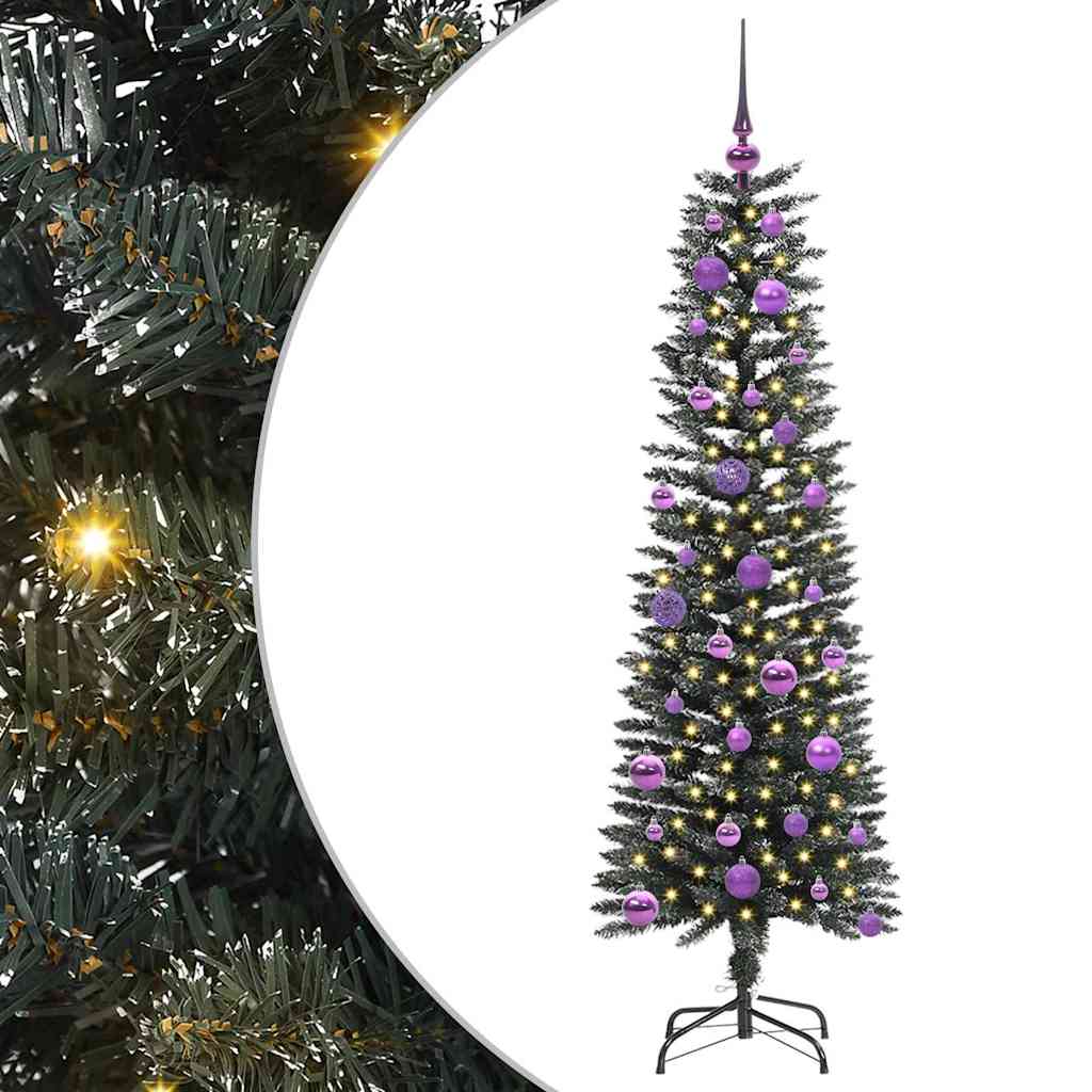 Vidaxl kunstkerstboom met 150 led groen 150 cm pvc en plastic en staal