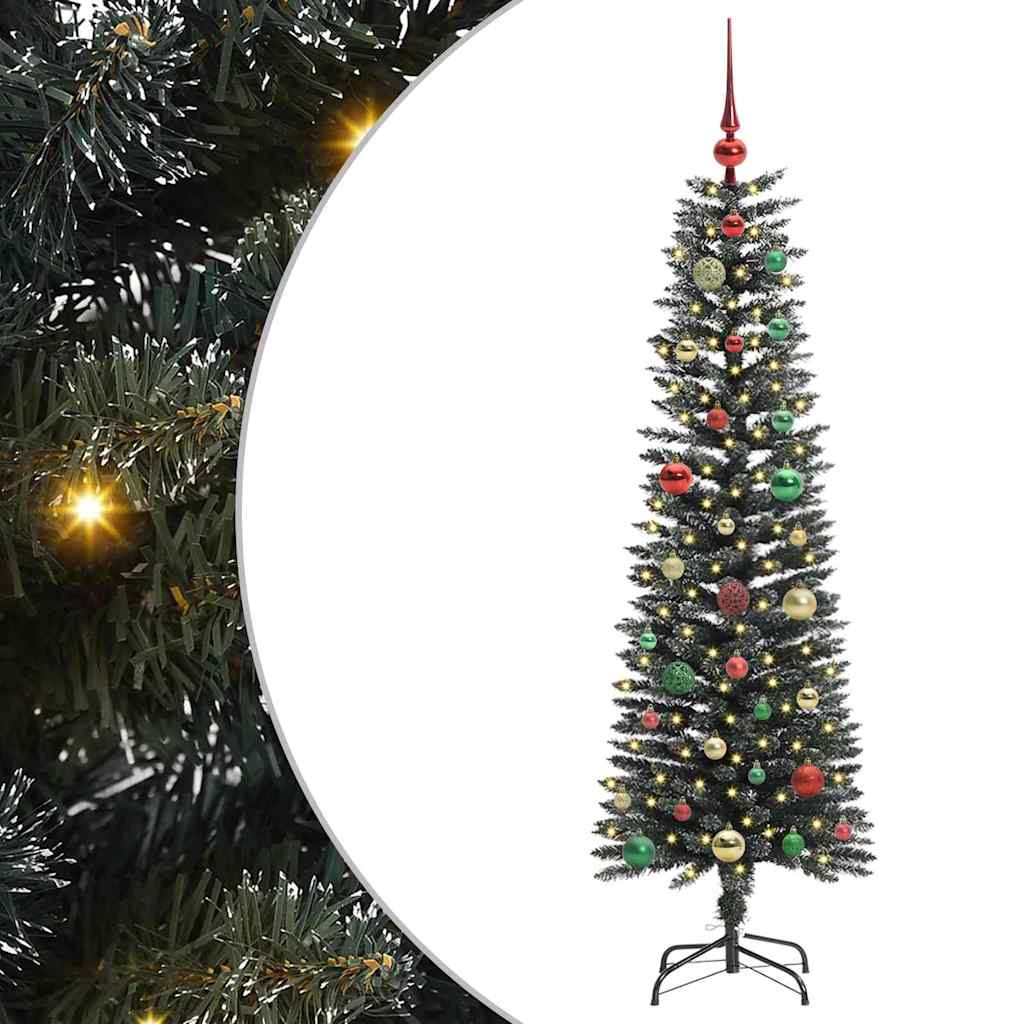 Vidaxl kunstkerstboom met 150 led groen 150 cm pvc en plastic en staal