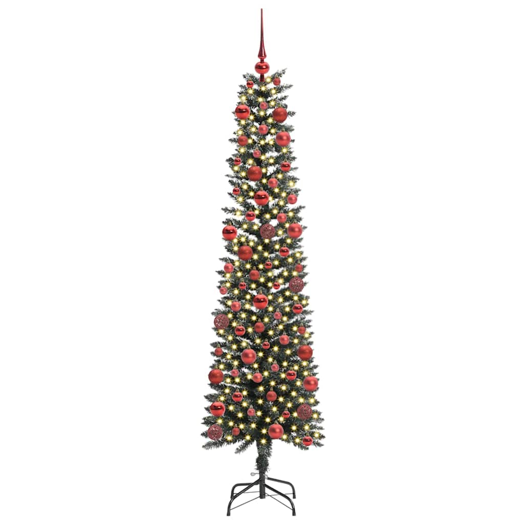 Vidaxl kunstkerstboom met 300 led groen 180 cm pvc en plastic en staal