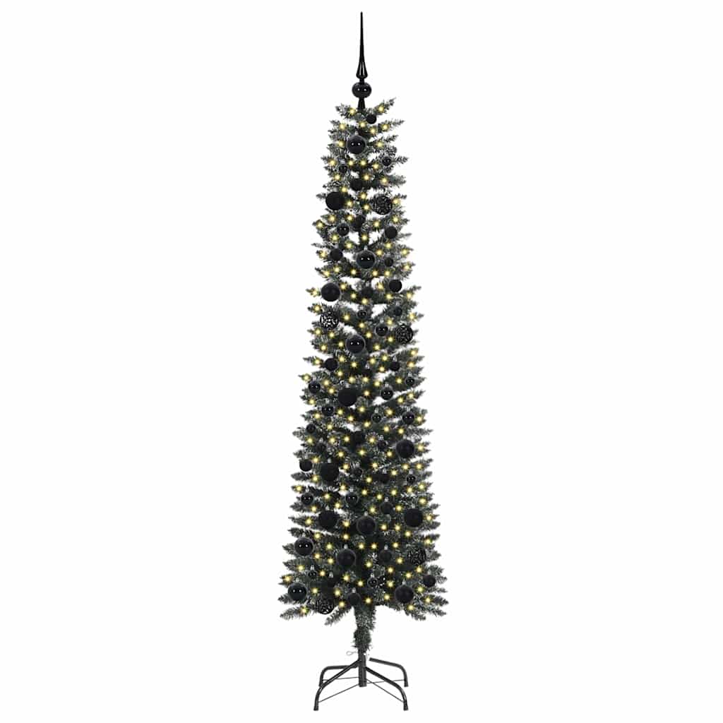 Vidaxl kunstkerstboom met 300 led groen 180 cm pvc en plastic en staal