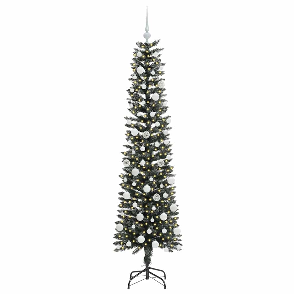 Vidaxl kunstkerstboom met 300 led groen 180 cm pvc en plastic en staal