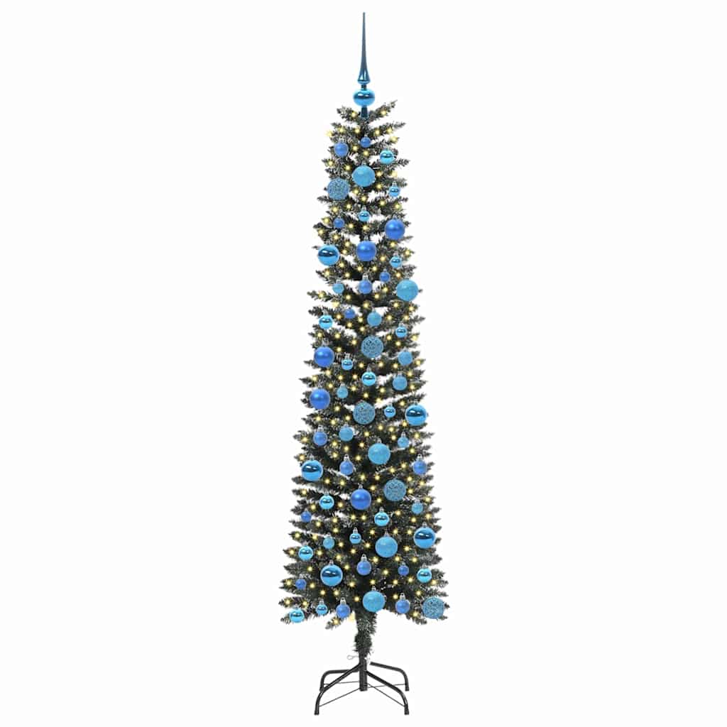 Vidaxl kunstkerstboom met 300 led groen 180 cm pvc en plastic en staal