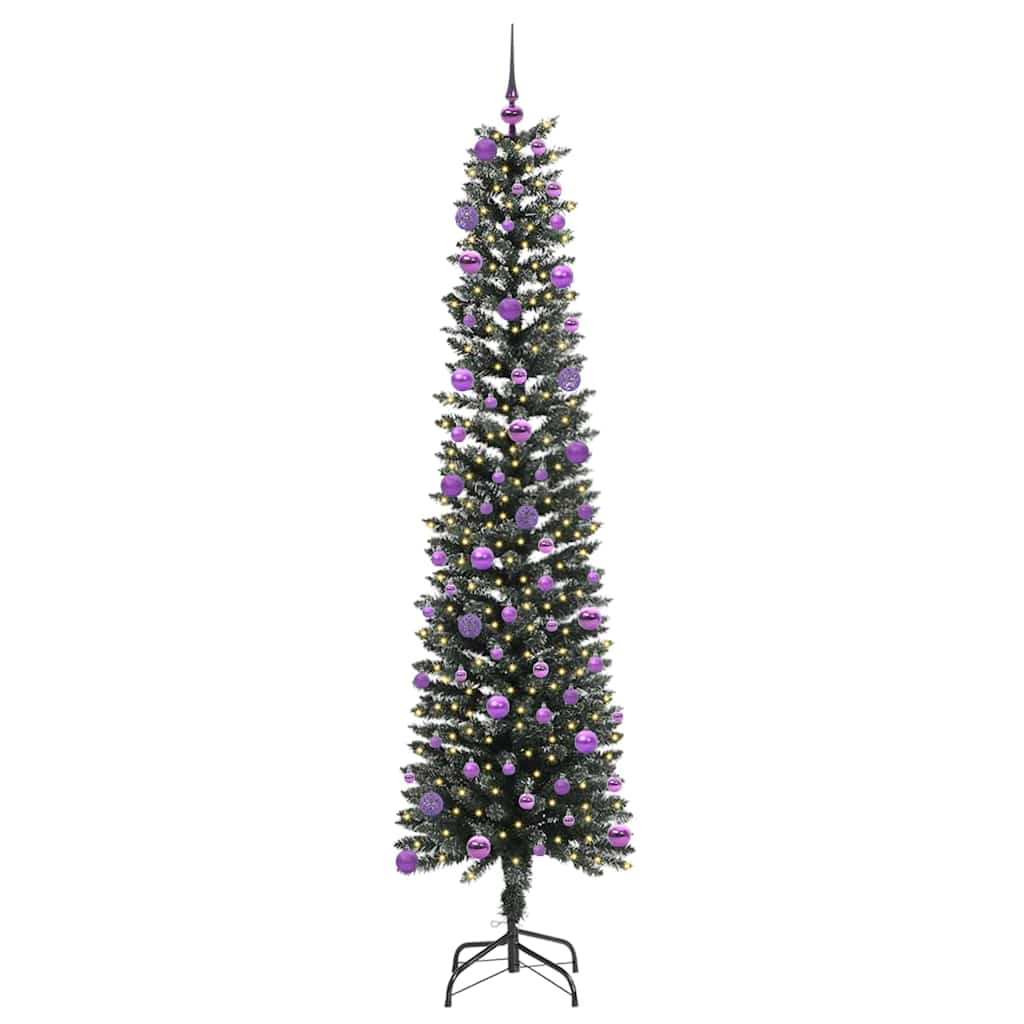 Vidaxl kunstkerstboom met 300 led groen 210 cm pvc en plastic en staal