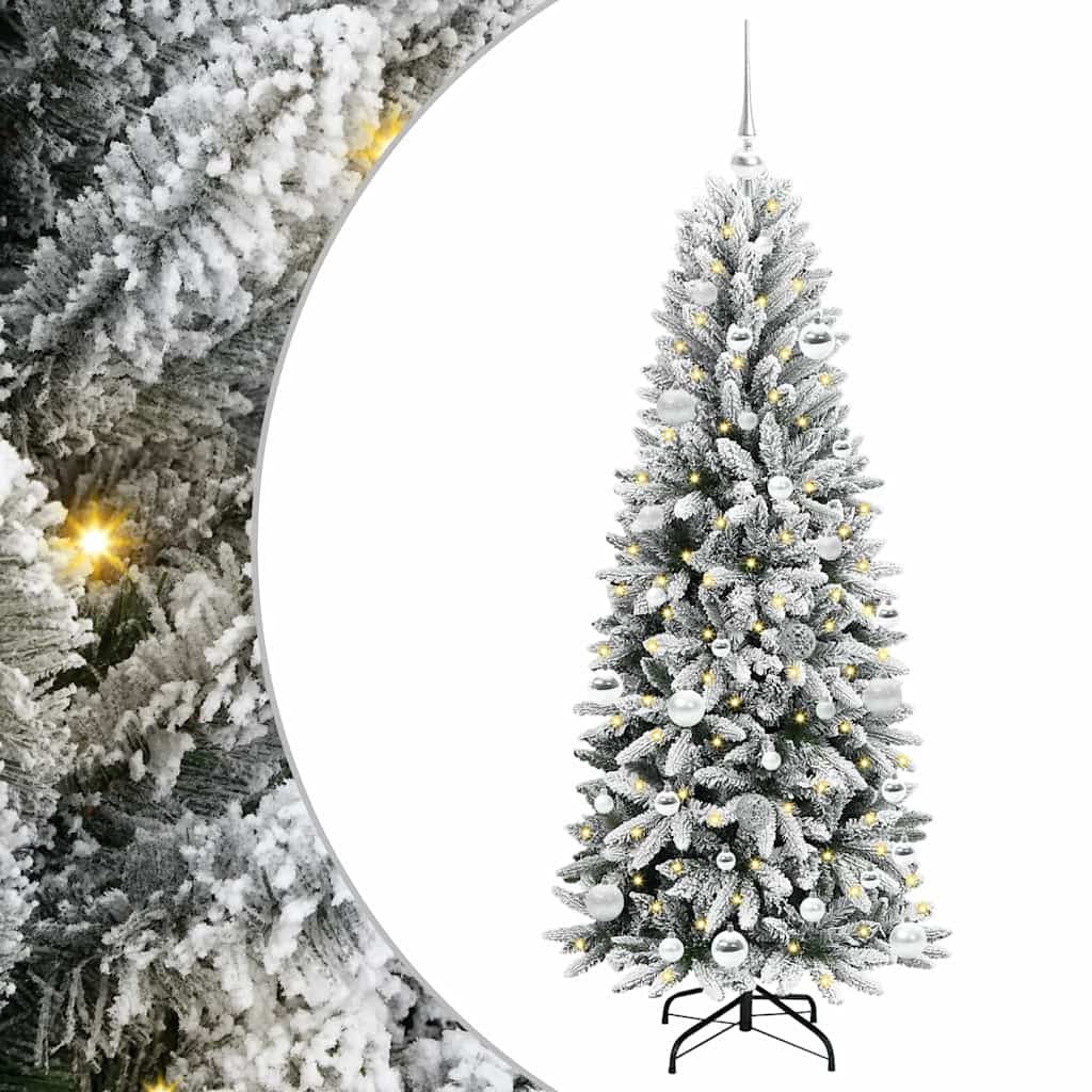 Vidaxl kunstkerstboom wit 150 cm pvc en plastic en staal en pe
