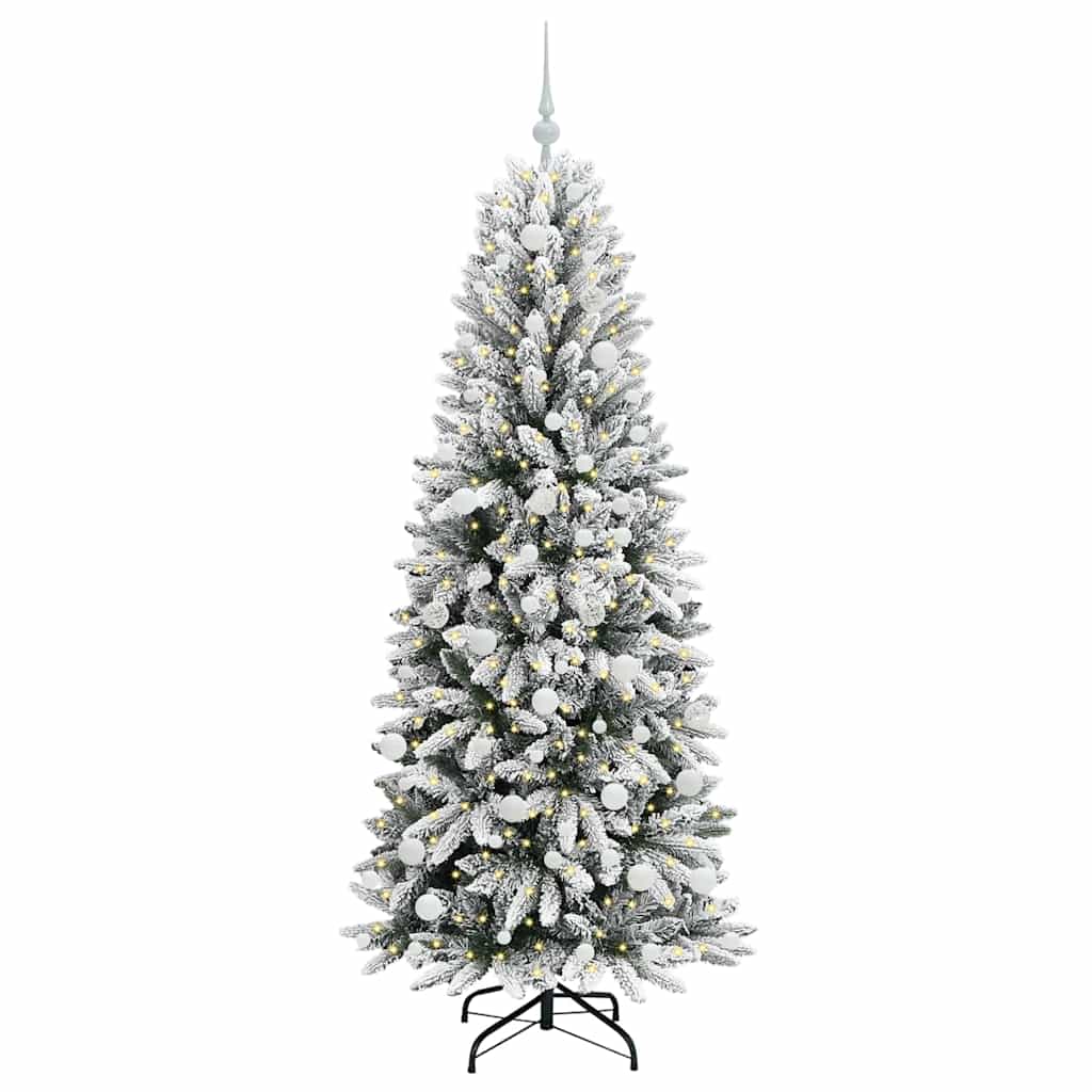 Vidaxl kunstkerstboom wit 180 cm pvc en plastic en staal en pe