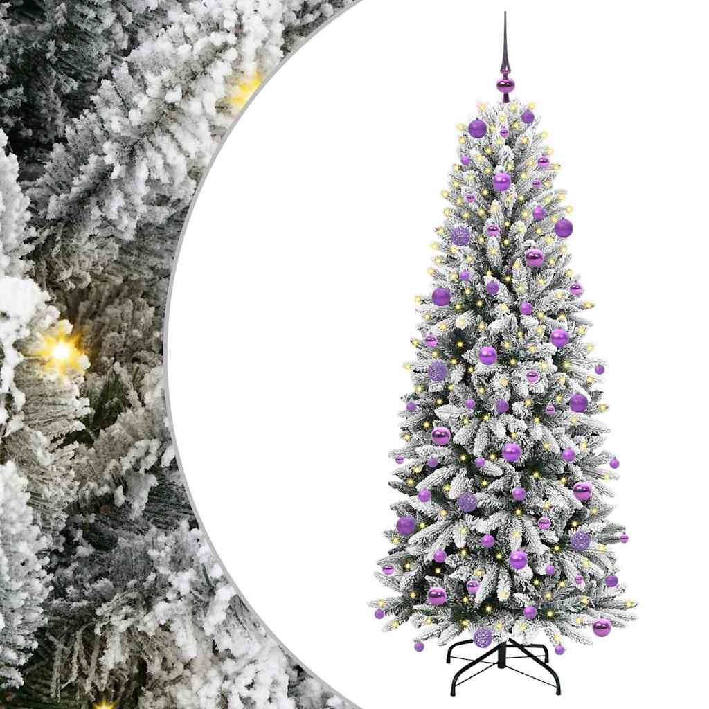 Vidaxl kunstkerstboom wit 180 cm pvc en plastic en staal en pe