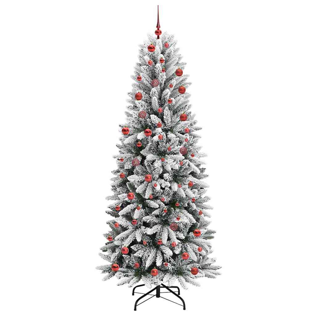 Vidaxl kunstkerstboom wit 210 cm pvc en plastic en staal en pe