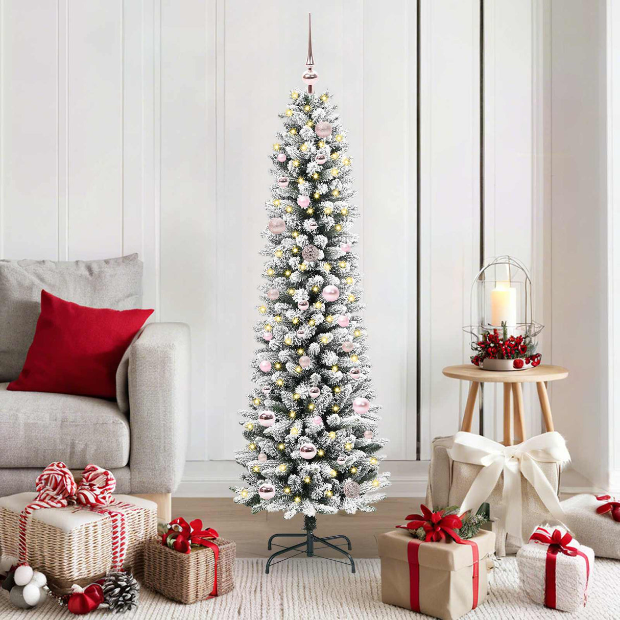 Vidaxl kunstkerstboom met 150 led wit 150 cm pvc en metaal en plastic