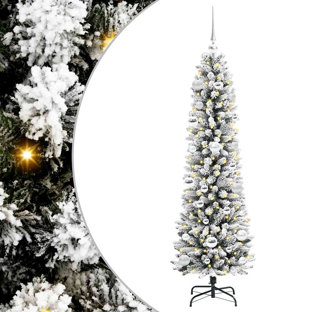 Vidaxl kunstkerstboom met 150 led wit 150 cm pvc en metaal en plastic