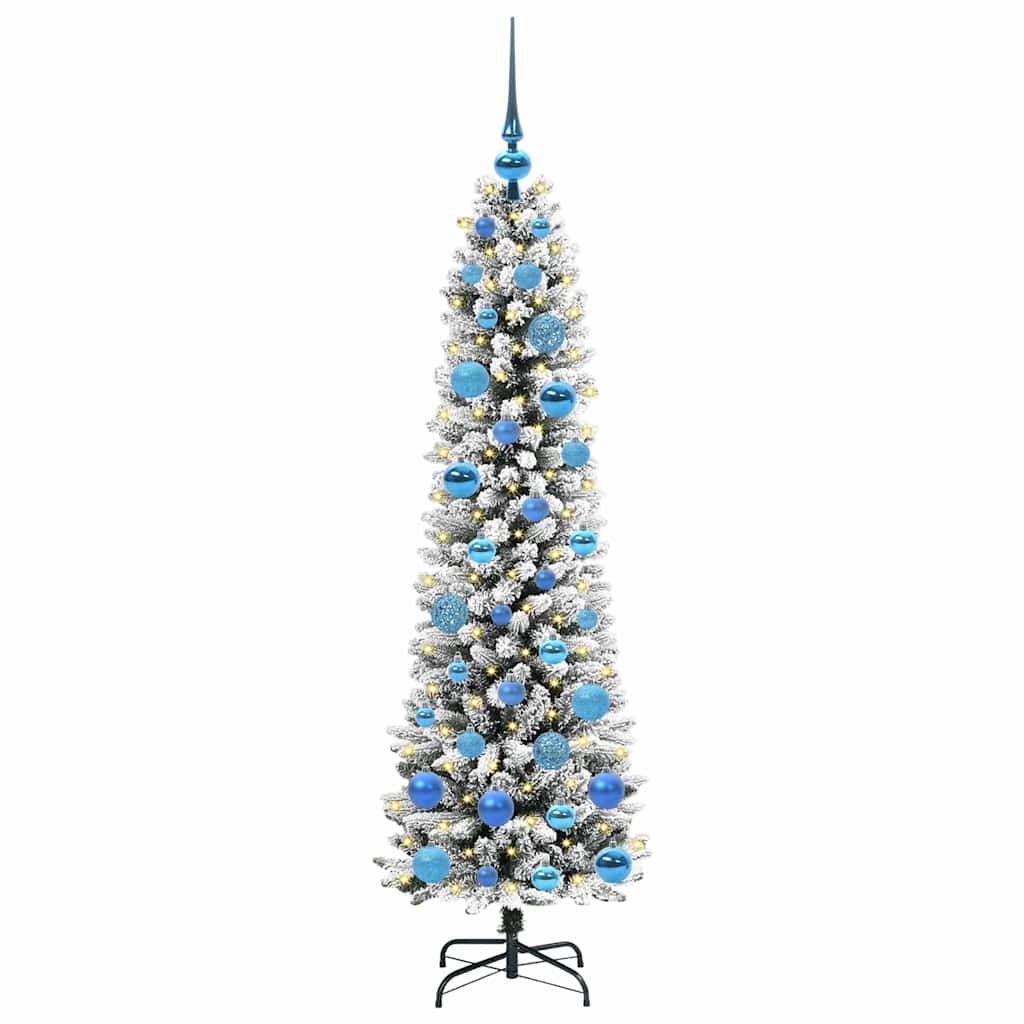 Vidaxl kunstkerstboom met 150 led wit 150 cm pvc en metaal en plastic
