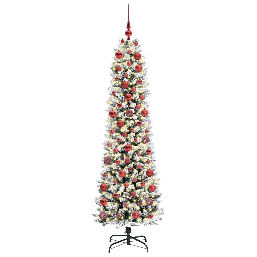 Vidaxl kunstkerstboom met 300 led wit 180 cm pvc en metaal en plastic