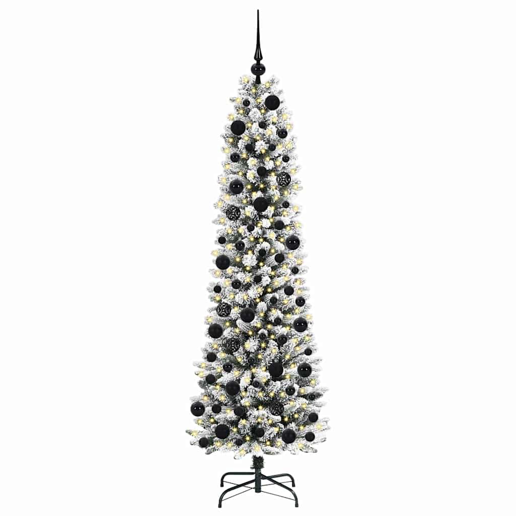 Vidaxl kunstkerstboom met 300 led wit 180 cm pvc en metaal en plastic