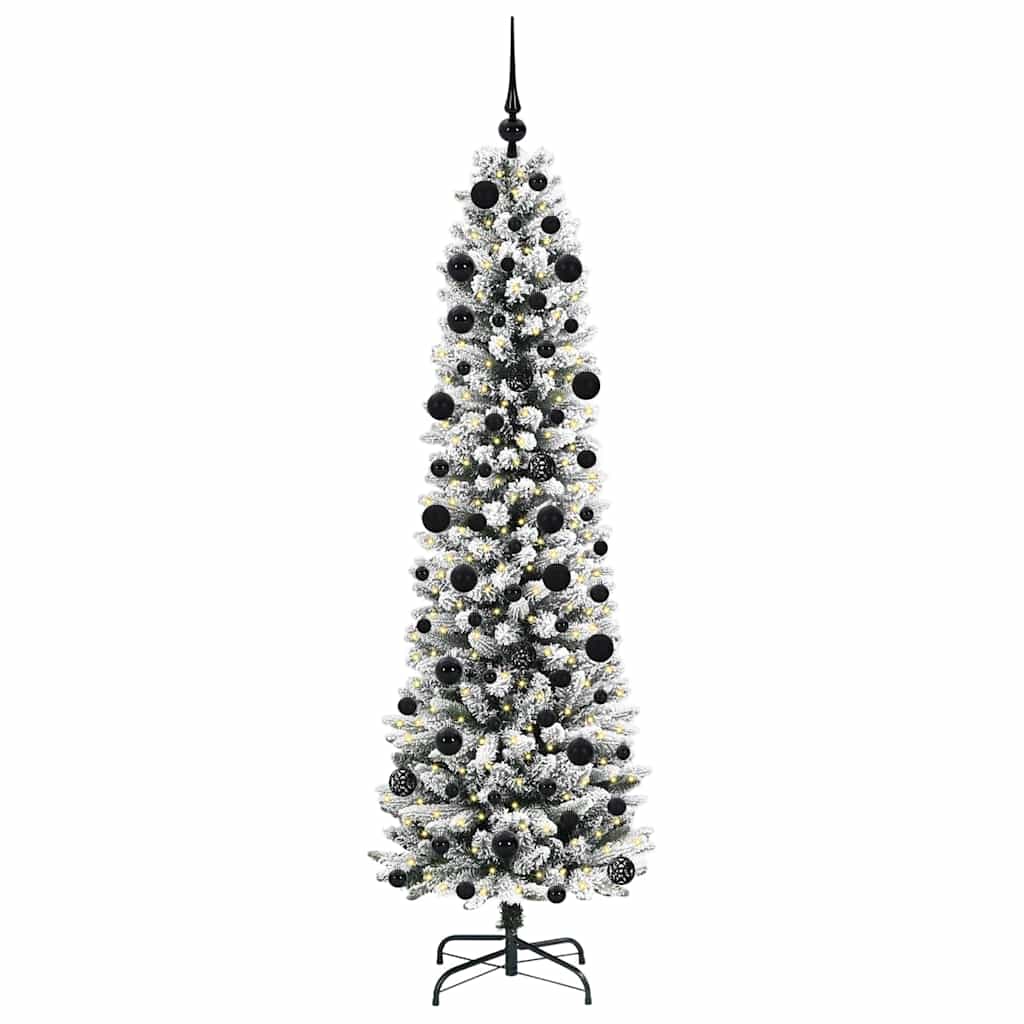 Vidaxl kunstkerstboom met 300 led wit 210 cm pvc en metaal en plastic