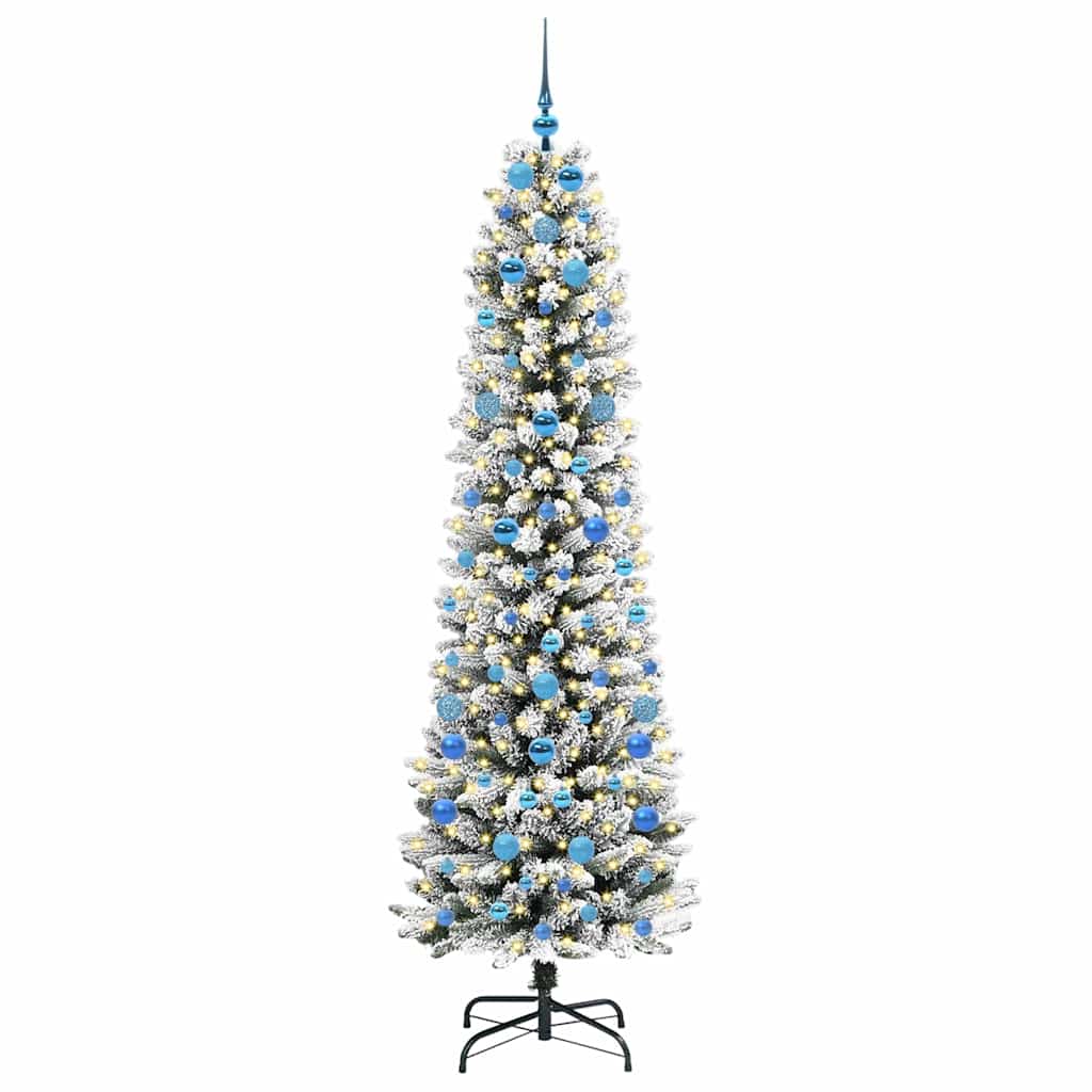 Vidaxl kunstkerstboom met 300 led wit 210 cm pvc en metaal en plastic