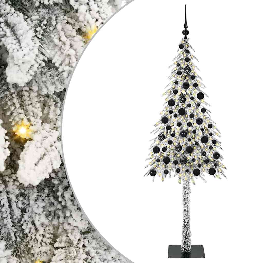 Vidaxl kerstboom met 300 led met standaard wit 180 cm pe en staal
