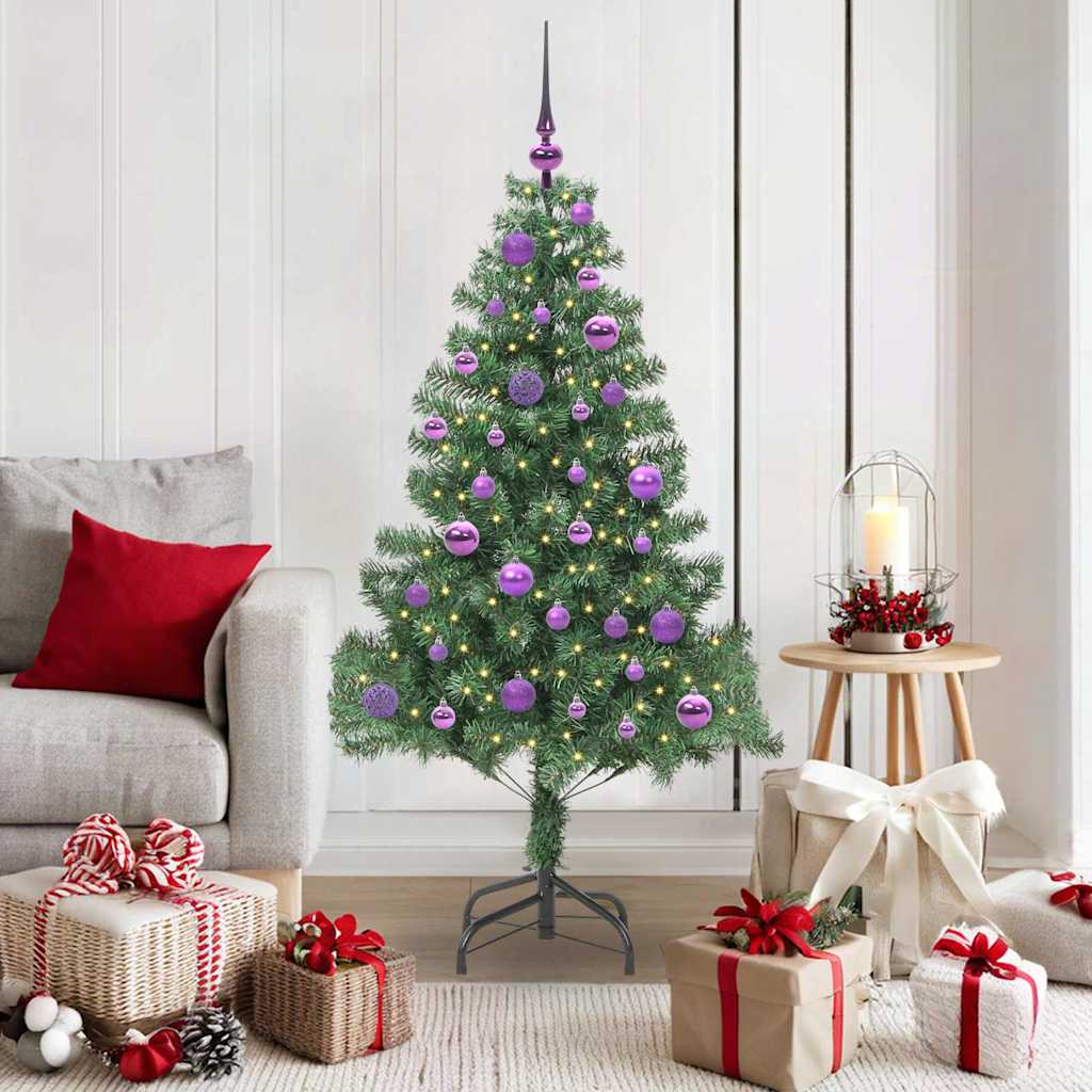 Vidaxl kerstboom met 150 led met standaard groen 150 cm pvc