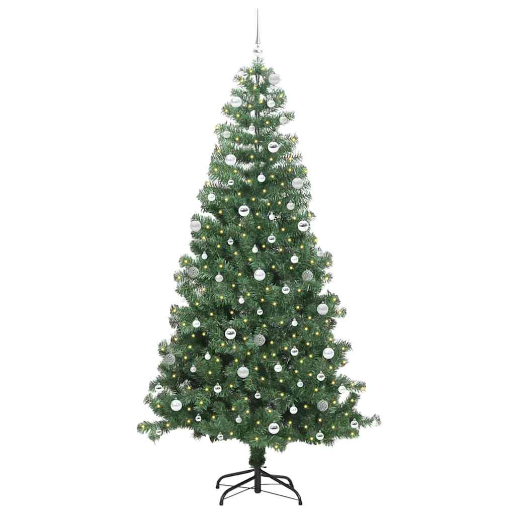 Vidaxl kerstboom met 300 led met standaard groen 240 cm pvc