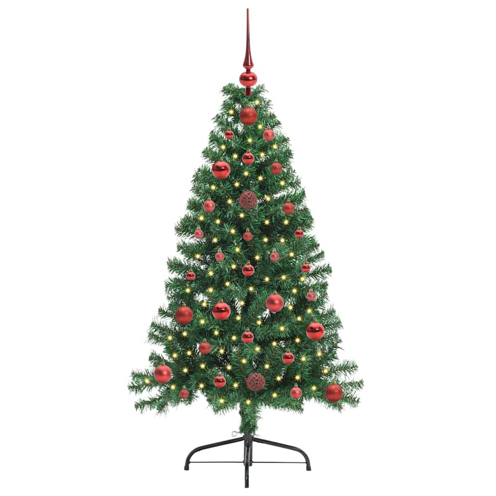 Vidaxl kunstmatig voorverlicht kerstboom met 150 led groen 120 cm pvc