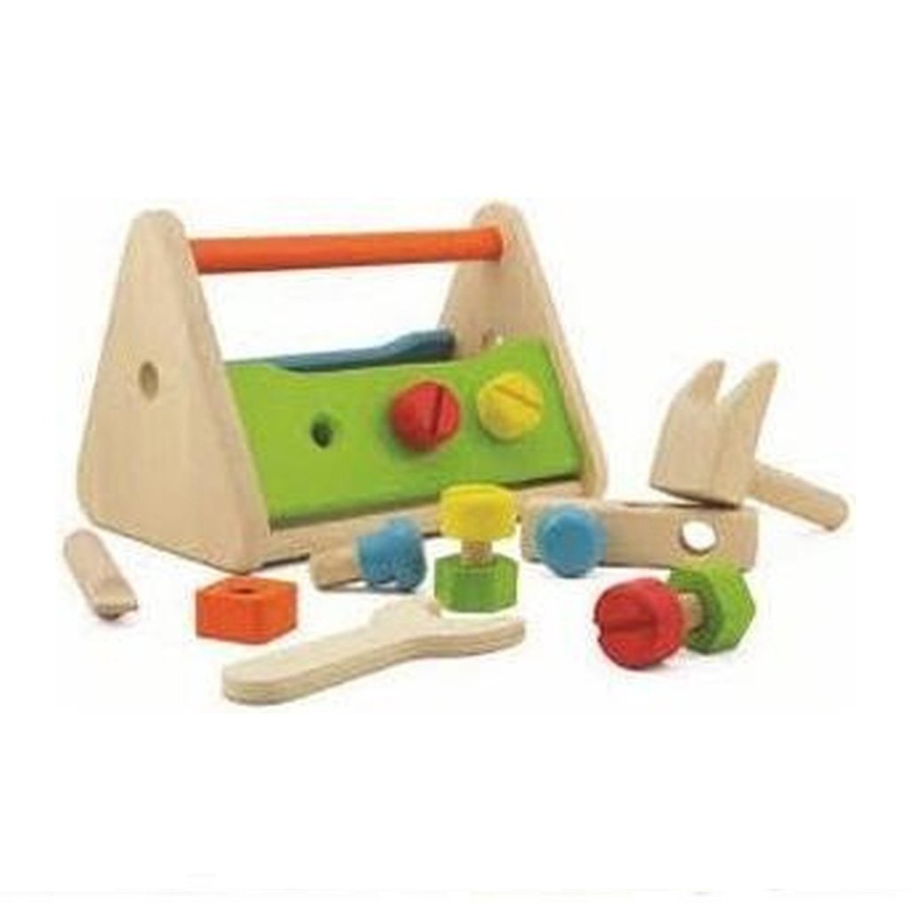 Pintoy houten gereedschapskist met inhoud