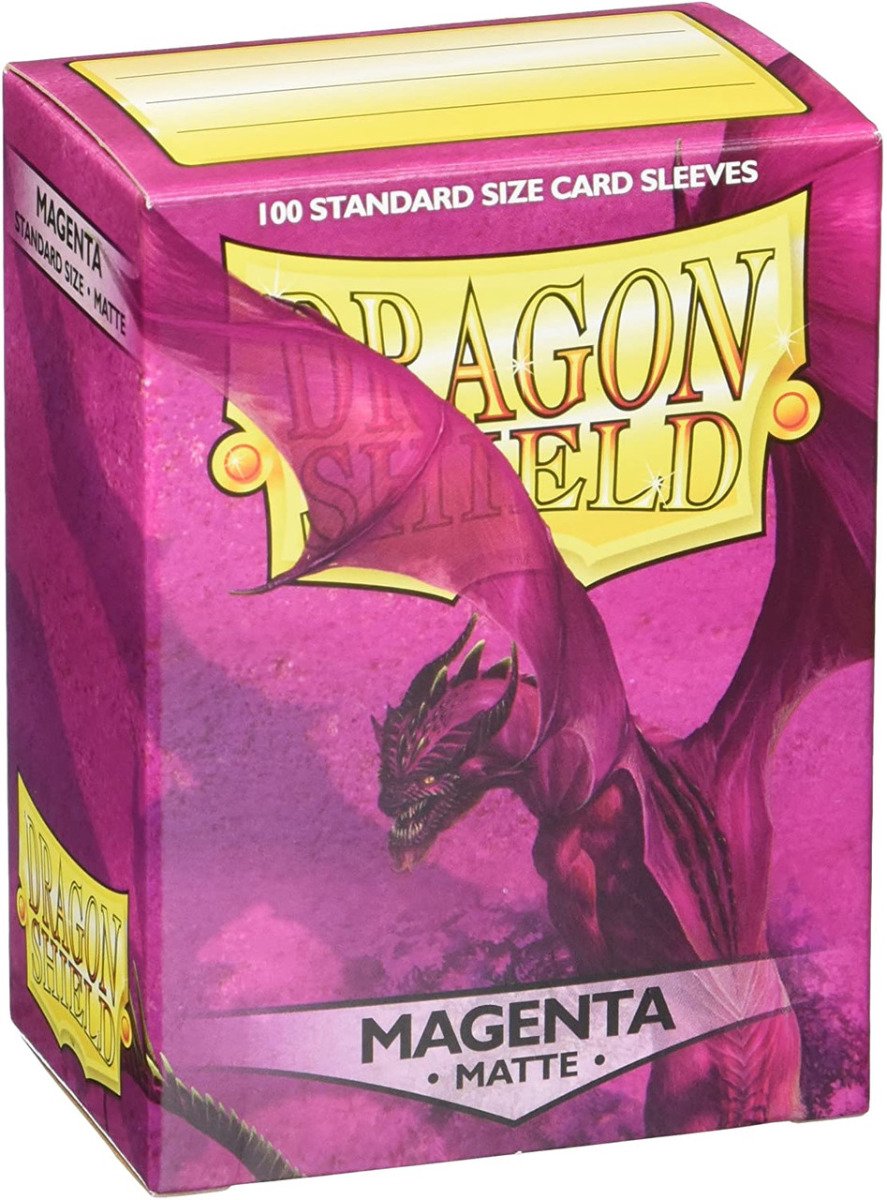 Arcane tinmen dragon shield - standard size card sleeves magenta matte 100x