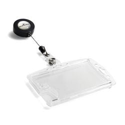 Durable kaarthouder - 8,5 x 5,4 cm - inclusief badge reel - 10 stuks