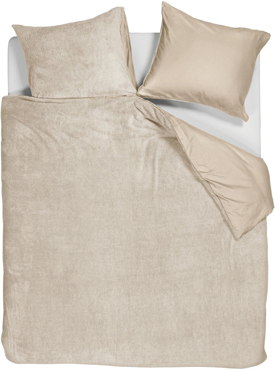 Ambiante plush teddy dekbedovertrek - tweepersoons - 200x200 220 - zand