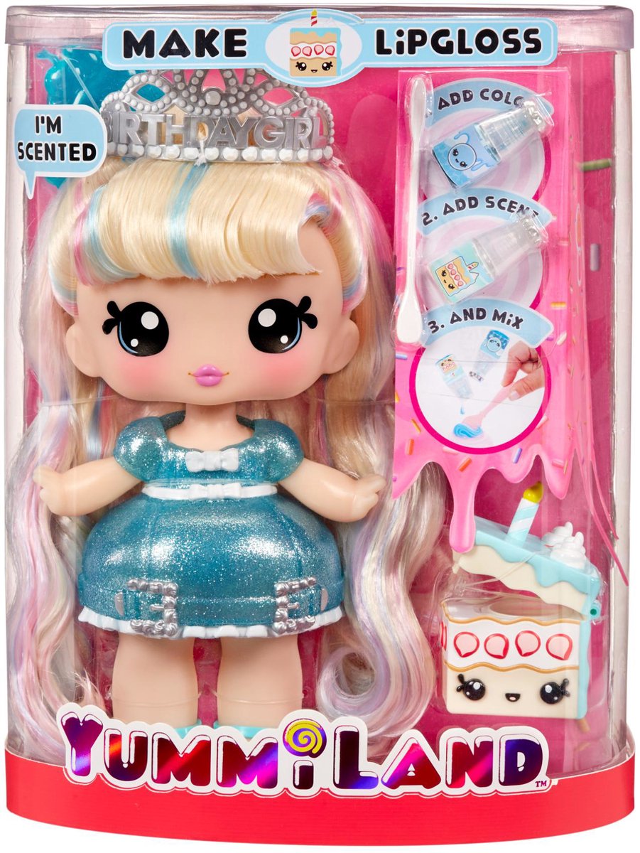 Yummiland pop met lipglossdiertje - callie birthday cake