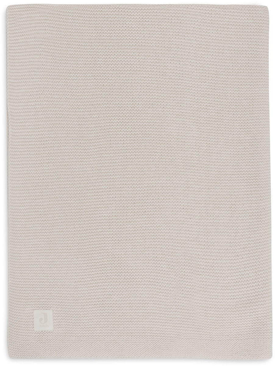 Jollein baby deken ledikant - 100x150cm - basic knit - oatmeal