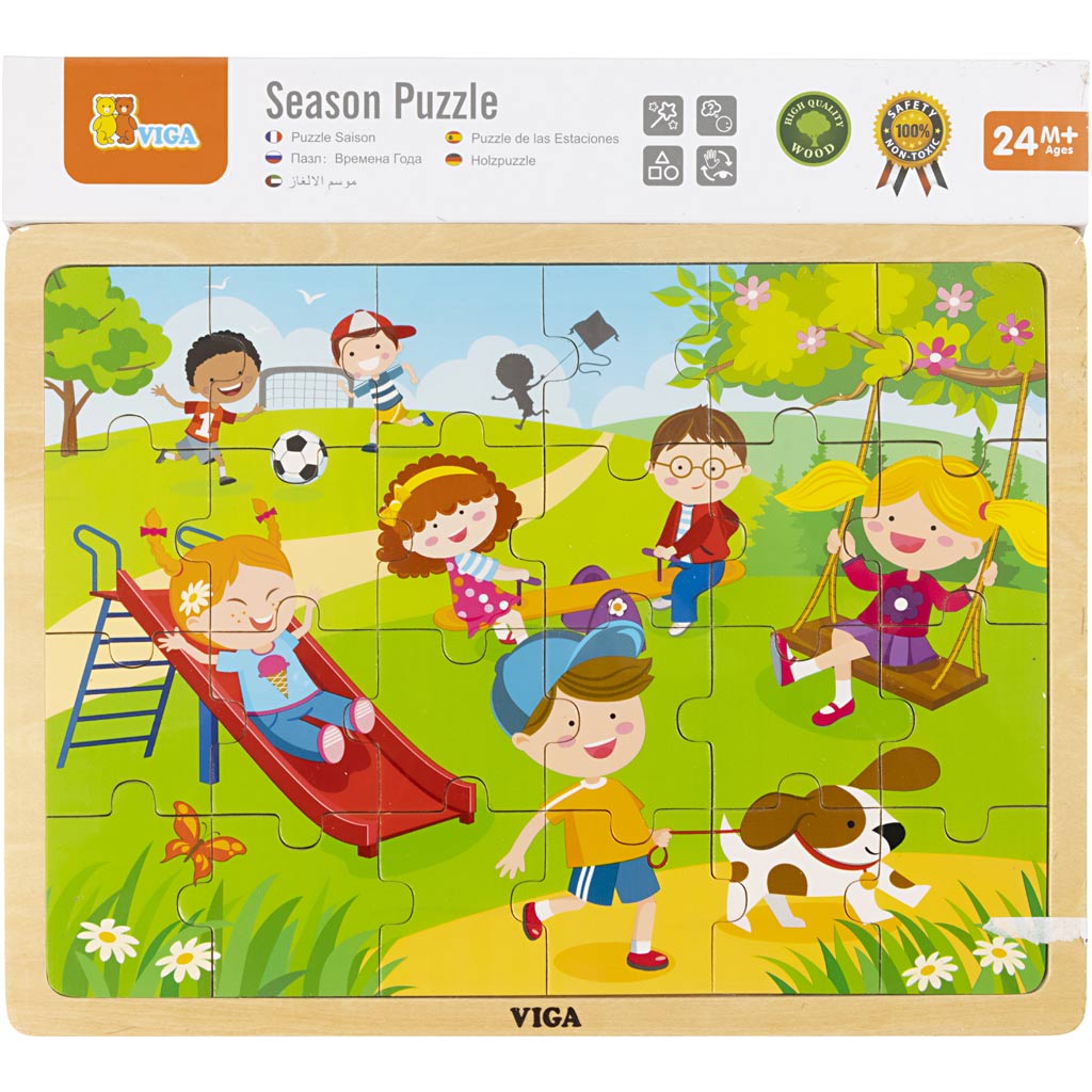 Vigatoys http: www.cchobby.nl viga-seizoenen-viga-houten-puzzel-de-seizoenen-lente-afm-30x22-5-cm-24-delen-1-stuk