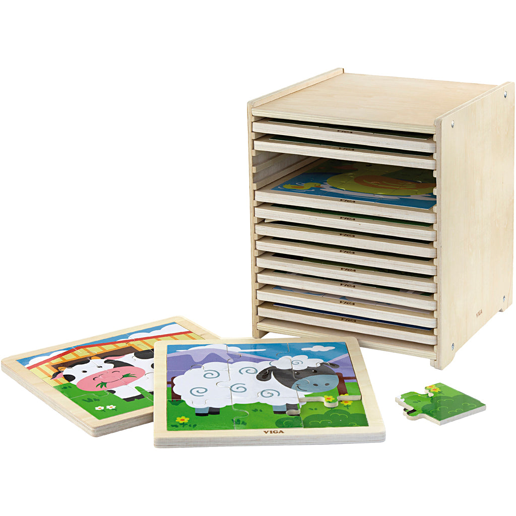 Http: www.cchobby.nl viga-puzzelrek-met-12-puzzels-afm-23x27-5x23-5-cm-12x9-delen-12-onderdelen-1-set