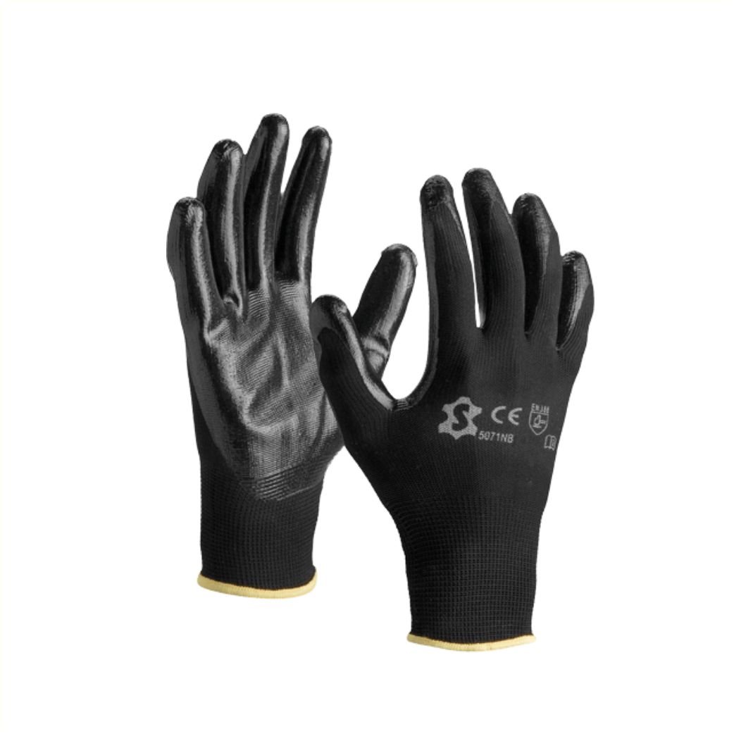 Cg1201a handschoen nitril polyester 8 l