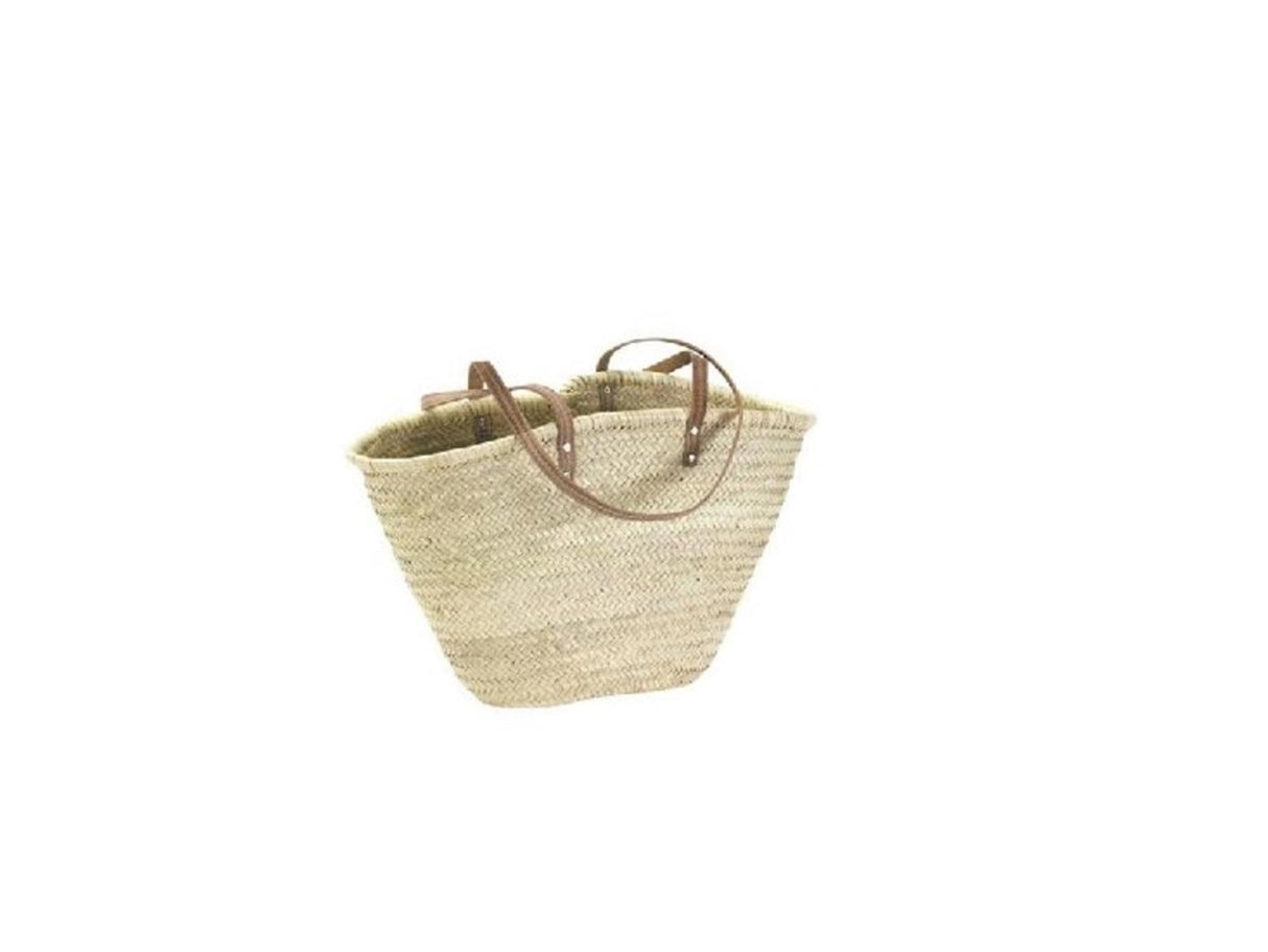 Source balance palmbladtas met leren schouderhengsel h39 b50cm