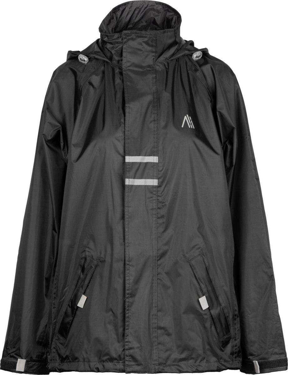 Ralka regenjack waterdicht reflectie - senior - zwart - xxl