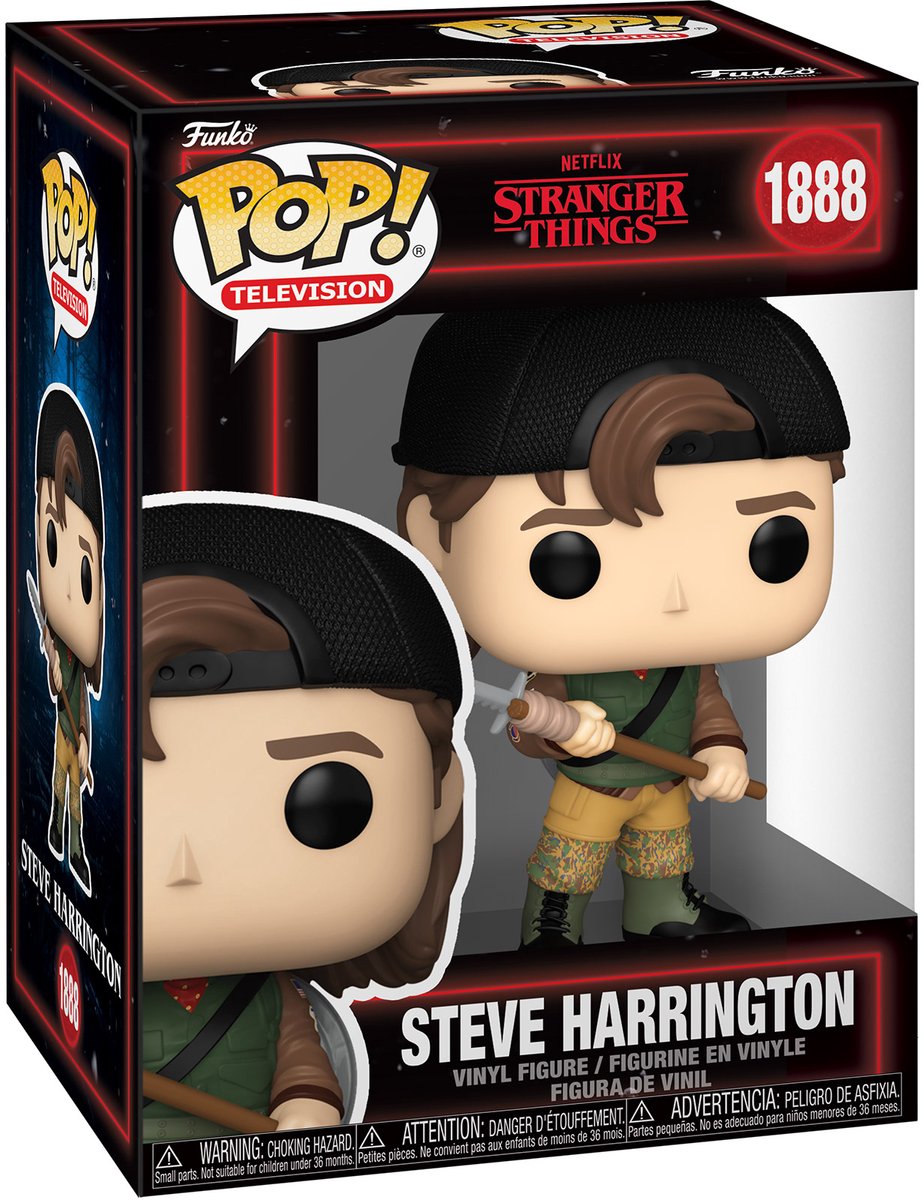 Funko stranger things steve harrington vinylfiguur 1888 unisex pop! - neutraal - standard