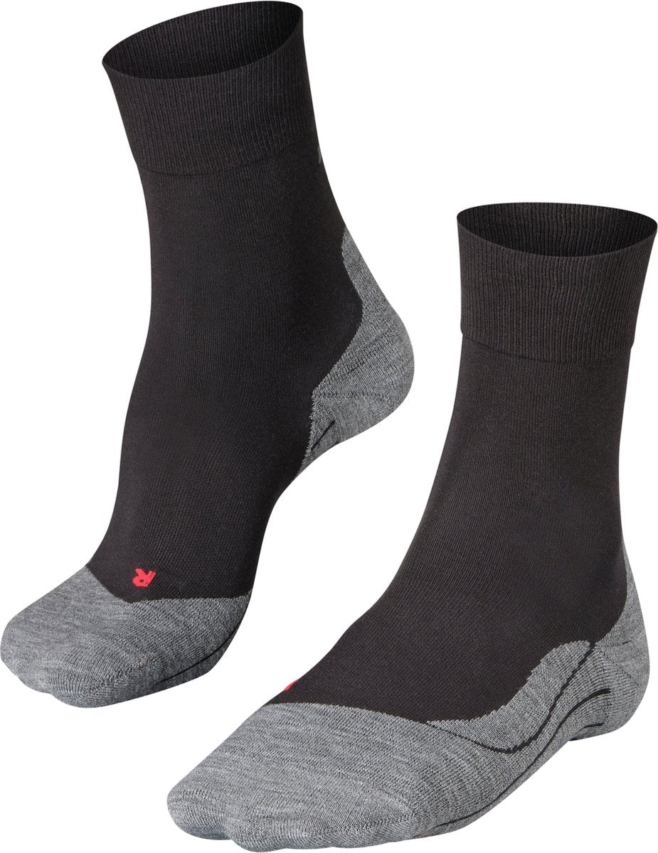 Falke ru4 anti-blaar katoen functioneel materiaal hardloopsokken dames zwart - maat 39-40