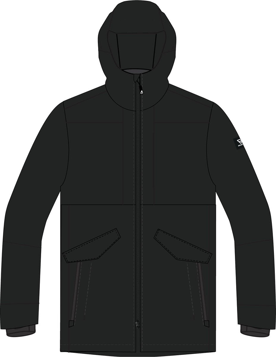 Brunotti nelson heren parka regen jas - zwart - xxl