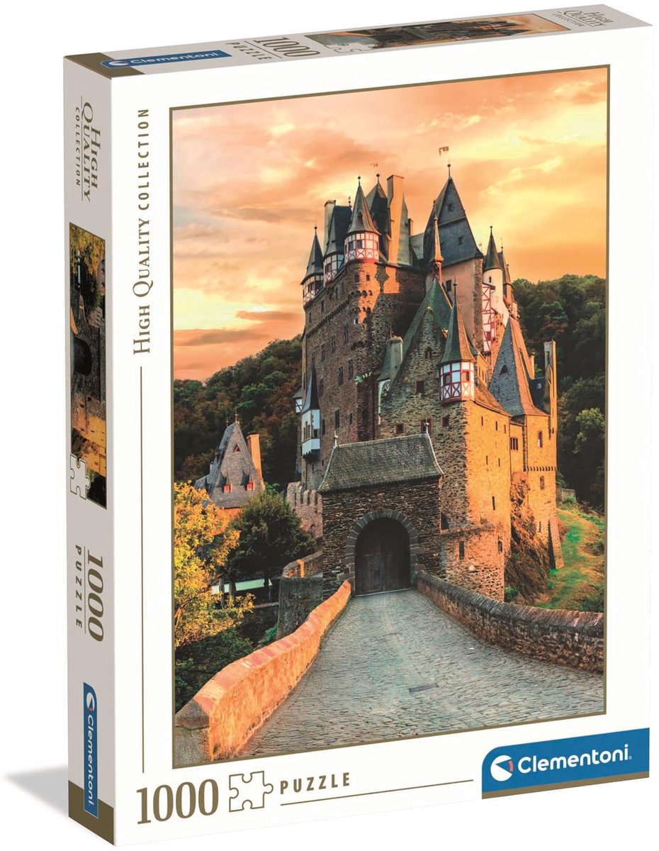 Ty clementoni golden hour at eltz castle - kasteel puzzel 1000 stukjes volwassenen - legpuzzel hqc high quali collection vanaf 12 jaar