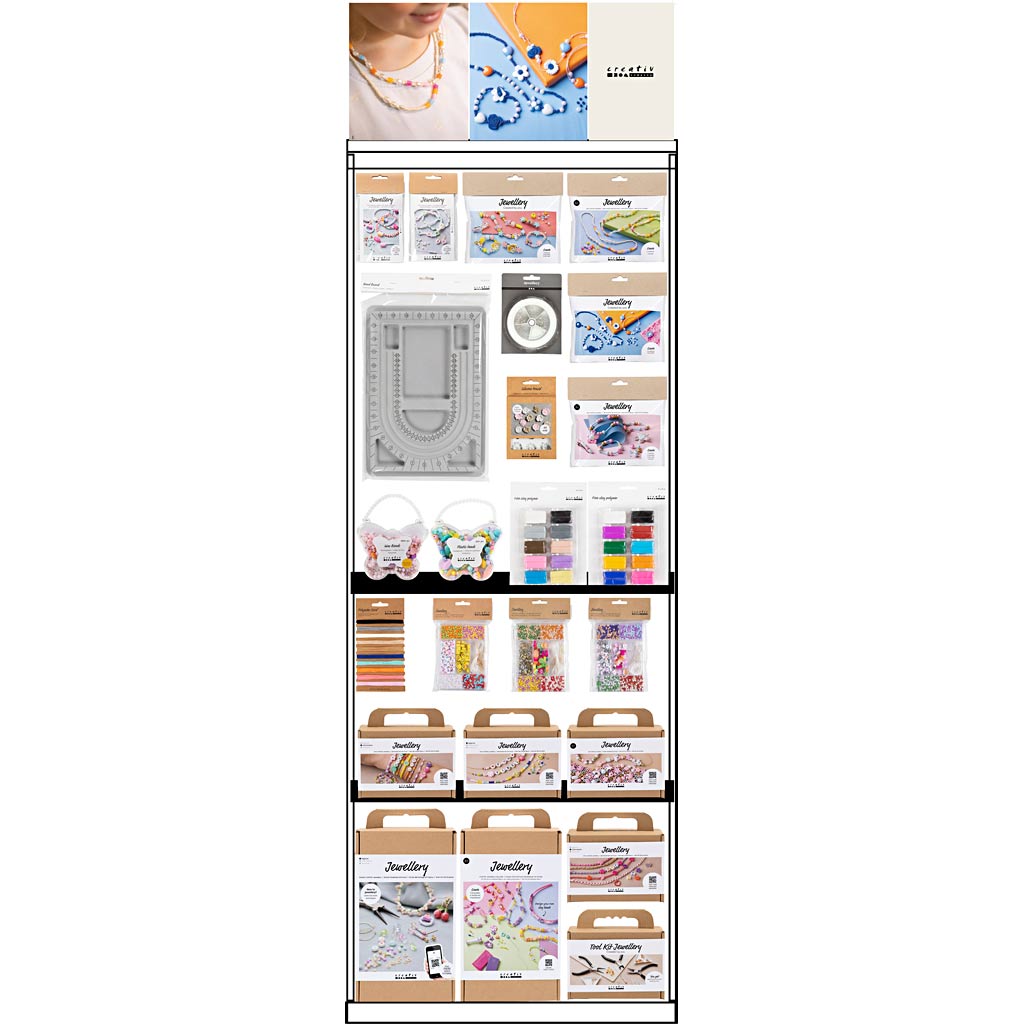 Http: www.cchobby.nl vloerdisplay-ongemonteerd-category-sieraden-kinderen-h-1580-mm-l-600-mm-b-400-mm-106-eenh-1-stuk