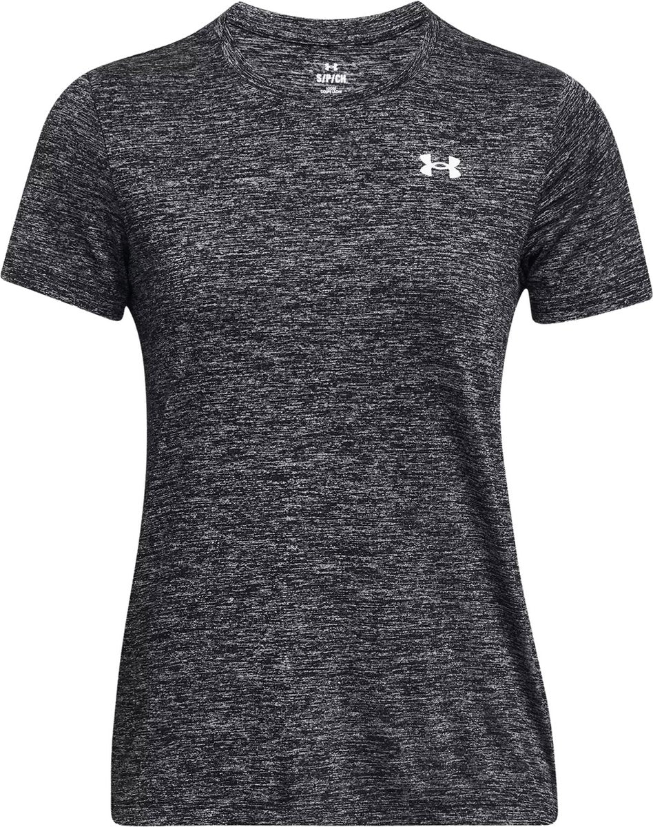Under armour tech ssc - twist dames sportshirt - zwart - wit