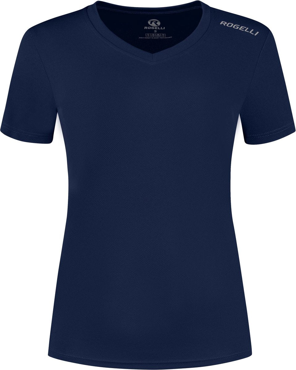 Rogelli sportshirt dames korte mouwen - hardloopshirt - blauw - maat xxl