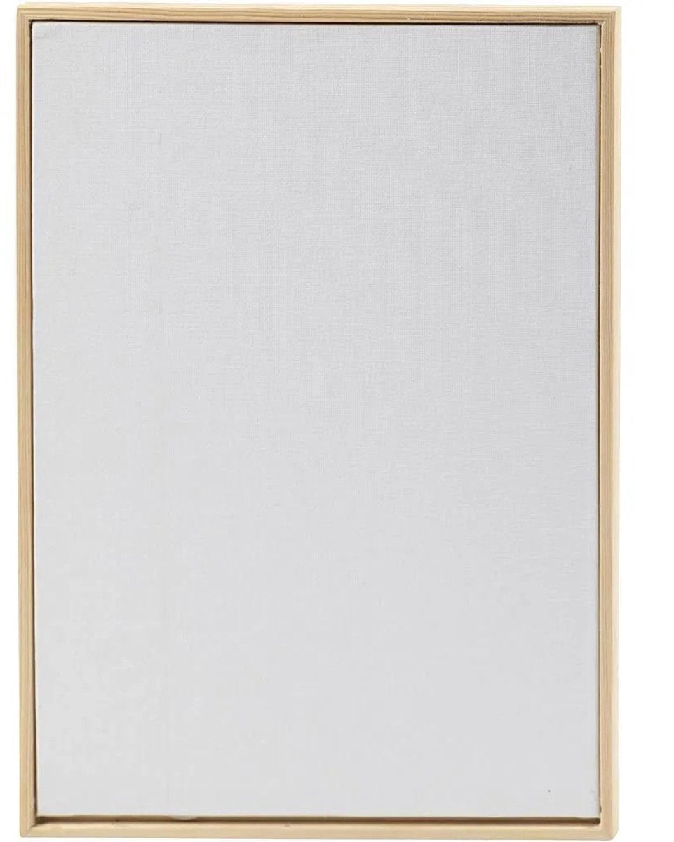 Creativ company canvas paneel met lijst a4 21x29,7 cm 280 gr wit