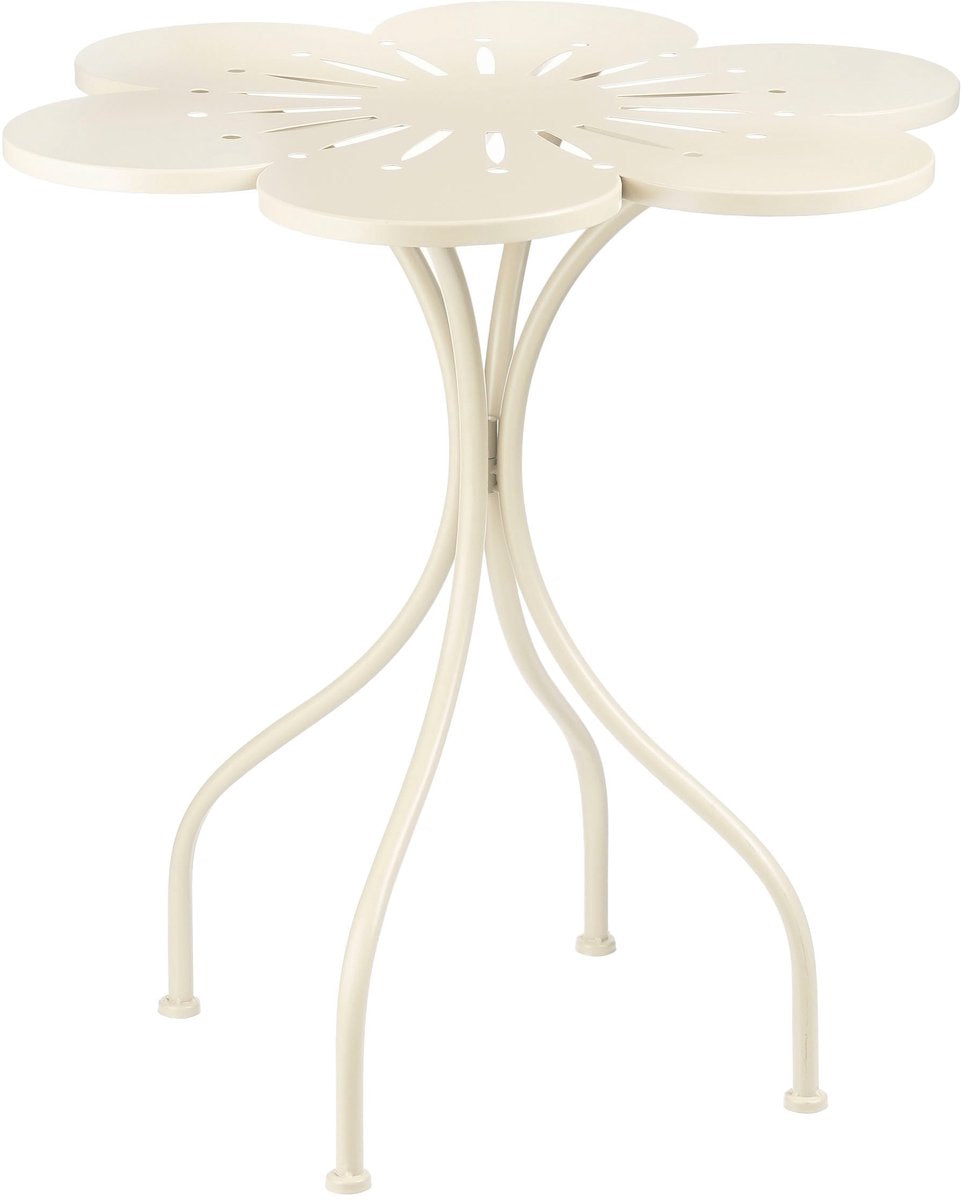 Mica decorations fleuri bistrotafel - h73 x ø70 cm - ijzer - beige