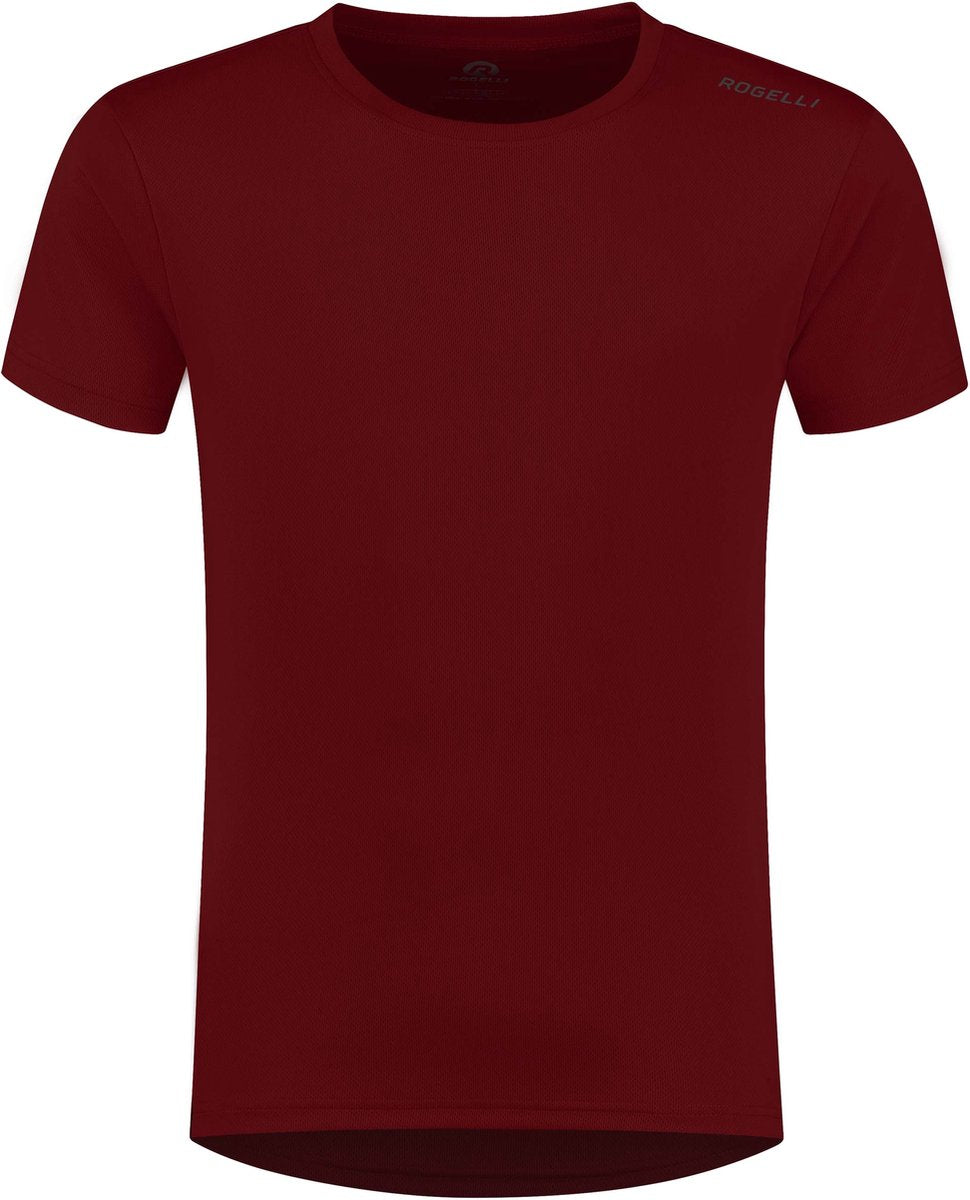 Rogelli promo hardloopshirt heren - korte mouwen - bordeaux - 3xl